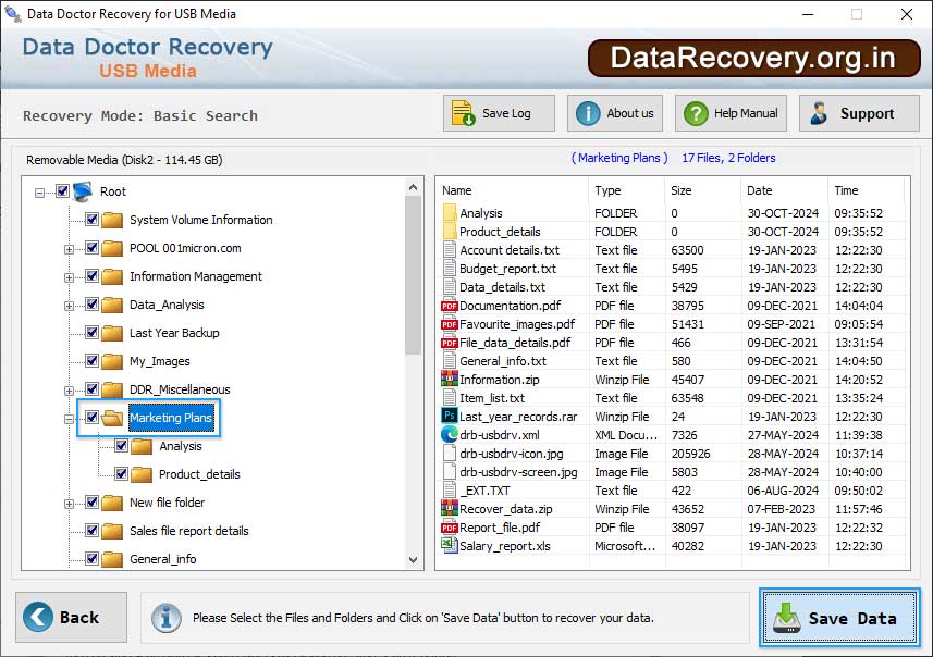 Save recovered data